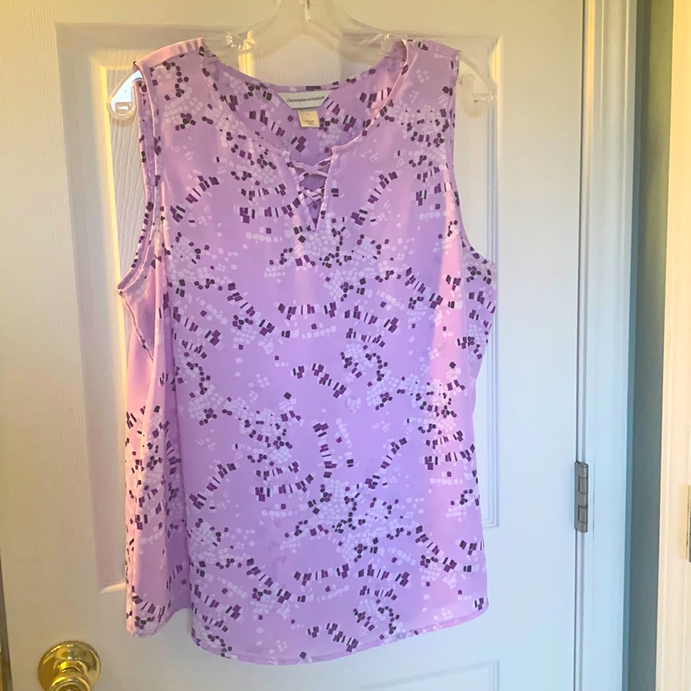 Christopher & Banks sleeveless dressy top Size Large